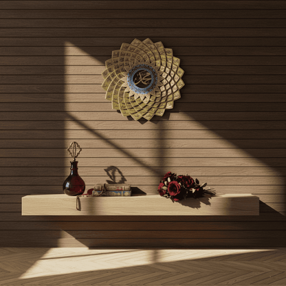 3D Gold Metal 99 Names of Prophet Muhammad (Asma un Nabi) Islamic Wall Art - Global Wall Art