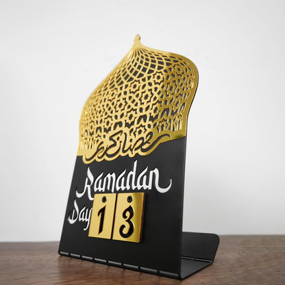 Ramadan Kareem Changeable Date Islamic Table Decor – Metal & Acrylic | Global Wall Art