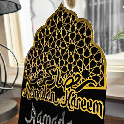 Ramadan Kareem Changeable Date Islamic Table Decor – Metal & Acrylic | Global Wall Art